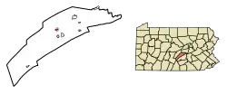 Location of Mifflintown in Juniata County, Pennsylvania.