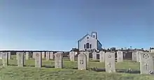 Some of the military graves of service personnel based at RAF Jurby
