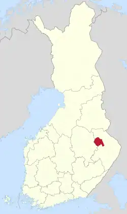 Location of Juuka in Finland