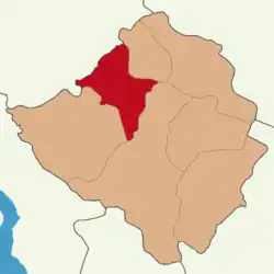 Map showing Akpınar District in Kırşehir Province