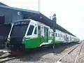 Commuter Line Jenggala trainset in Mojokerto Station.