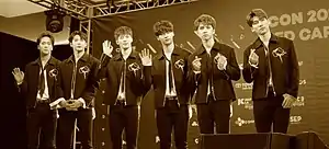 VIXX at the KCON LA 2017 Red CarpetFrom left to right: Ravi, Leo, Hongbin, N, Ken, and Hyuk