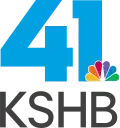 A bold cyan blue 41 in a sans serif with the NBC peacock overlapping it in the lower right corner. Beneath in black are the letters K S H B.
