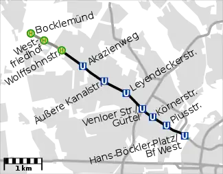 Map of Ehrenfeld tunnel and extension