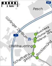 Map of the expansion to mengenich