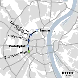 Map of the ring tunnel