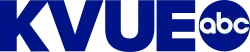 Bold blue letters K V U E next to the ABC network logo