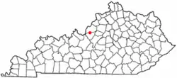 Location of Brooks, Kentucky
