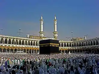 Pilgrims in the annual Hajj at the Kaaba in Mecca.