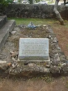 One of the graves in the graveyard