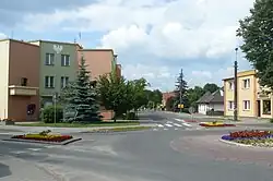 Centre of the village with gmina administration building