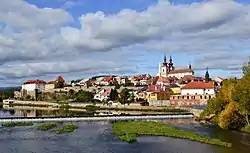 Panorama of the town with the Ohře River