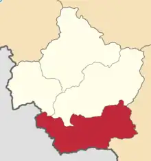Location in the Kars Oblast