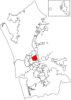 Location of Kaipātiki