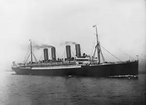 One of the four-stackers of the NDL, SS Kaiser Wilhelm der Grosse
