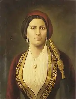 Portrait of Kalidona Trikoupis, Themistoklis' wife.