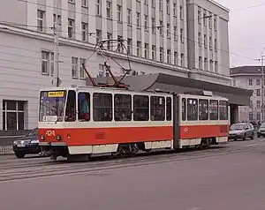 A Tatra KT4 tram in Kaliningrad