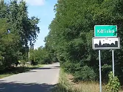 Road sign in Kaliska