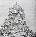 a spiral structure of the Vimanam, the shrine over the sanctum