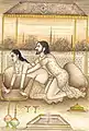 Kama Sutra - A Mughal couple performing doggy-style
