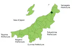 Location of Kamihayashi in Niigata Prefecture