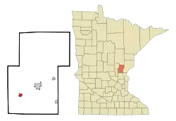 Location of Ogilvie, Minnesota