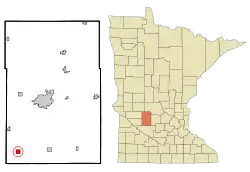 Location of Prinsburg, Minnesota