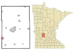 Location of Raymond, Minnesota