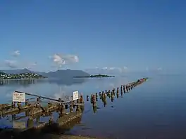 Pier stretching out into Kāneʻohe Bay