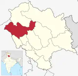 Location in Himachal Pradesh