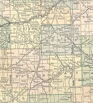 1914 railroad map.