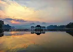 Image of Kan Thar Yar Lake and bridge