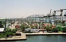 A container processing zone