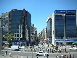 Karşıyaka Bazaar Street (Çarşı), seen from the top of the pier