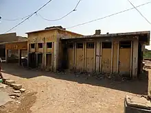 An external view of Karachi University railway station building, on 13 October 2020