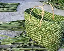 Karagumoy leaves woven into a basket