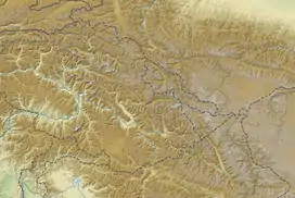 Map showing the location of Biarchedi Glacier