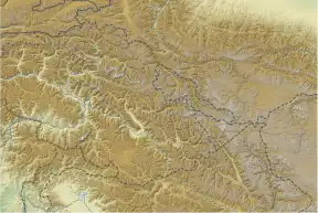 Map showing the location of Panmah Glacier