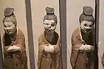 Tang-style statuettes from the tomb. Harhorin Museum.