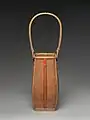 Karamono-style flower basket. Timber bamboo, rattan, and lacquer. By Wada Waichisai I, Meiji period, c. 1890–1901