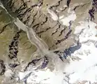 Karaugom Glacier from the ISS, 2002