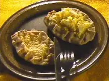 Karelian pasties topped with egg butter
