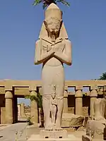 Statue of Pinedjem I, the High Priest of Amun at Karnak, as a pharaoh. Eleventh century BC.