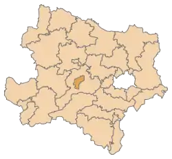 Location of St. Pölten within Lower Austria