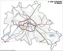 S+U Bahn map of Berlin