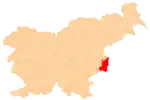 Location of the Municipality of Brezice in Slovenia
