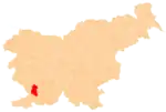 The location of the Municipality of Divača