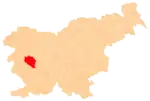 The location of the Municipality of Idrija