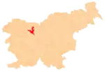 Location of the Municipality of Kranj in Slovenia