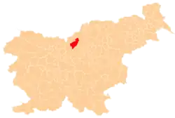 The location of the Municipality of Luče